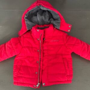 Vintage Calvin Klein Insulated Baby Winter Coat Red Puffer Jacket 18M